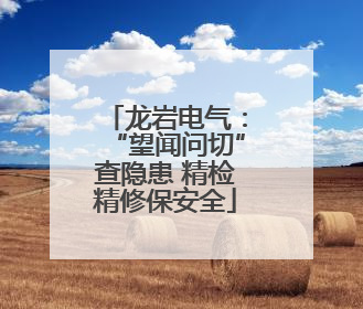 龙岩电气：“望闻问切”查隐患 精检精修保安全