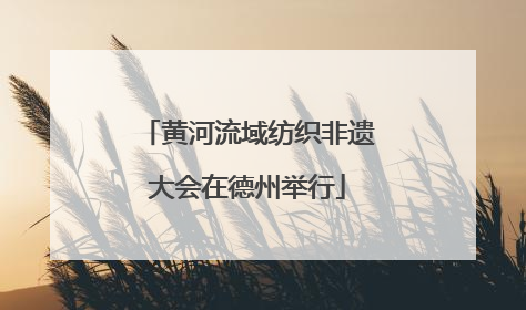 黄河流域纺织非遗大会在德州举行