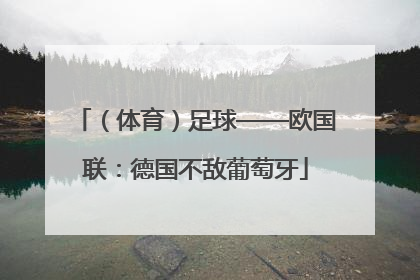 （体育）足球——欧国联：德国不敌葡萄牙