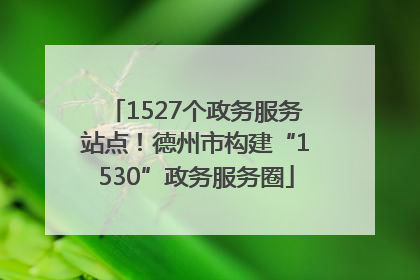 1527个政务服务站点！德州市构建“1530”政务服务圈
