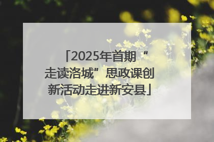 2025年首期“走读洛城”思政课创新活动走进新安县