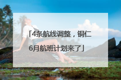 4条航线调整，铜仁6月航班计划来了
