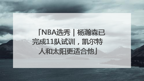 NBA选秀｜杨瀚森已完成11队试训，凯尔特人和太阳更适合他