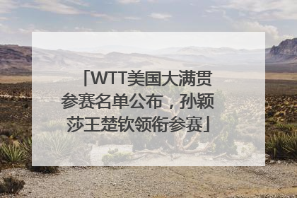 WTT美国大满贯参赛名单公布，孙颖莎王楚钦领衔参赛
